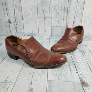 Johnston & Murphy Aristocraft Size 10.5 D Burgundy Brown Leather Shoes Vintage